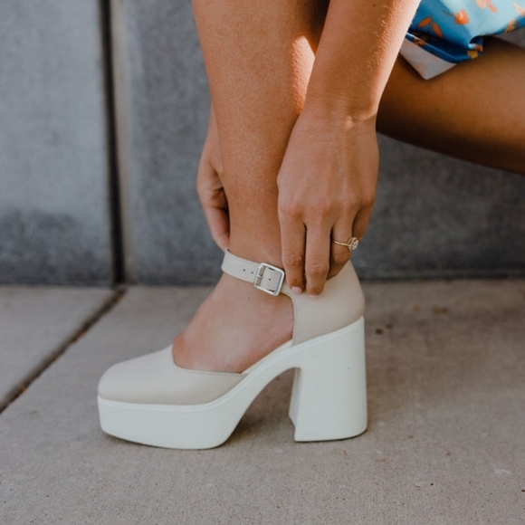 Free People Gwen Platform Mary Janes Moonlight - Picture 12 of 13